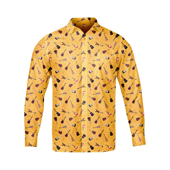 mens shirts with guitars