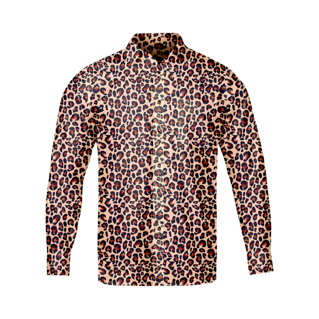 Men's Leopard Print Shirt Etsy