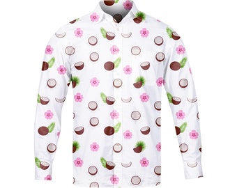 Men's shirt Coconut and Flowers