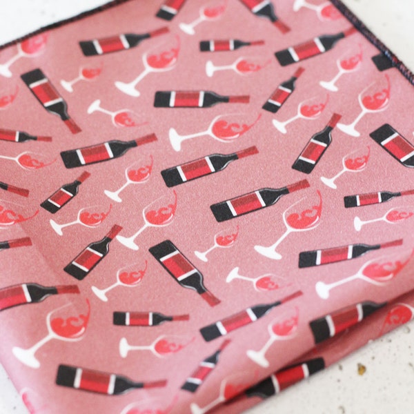 Wine Pocket Square Etsy