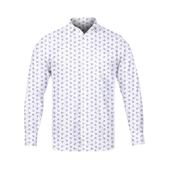Camisa de ancla para hombre. Etsy Mexico