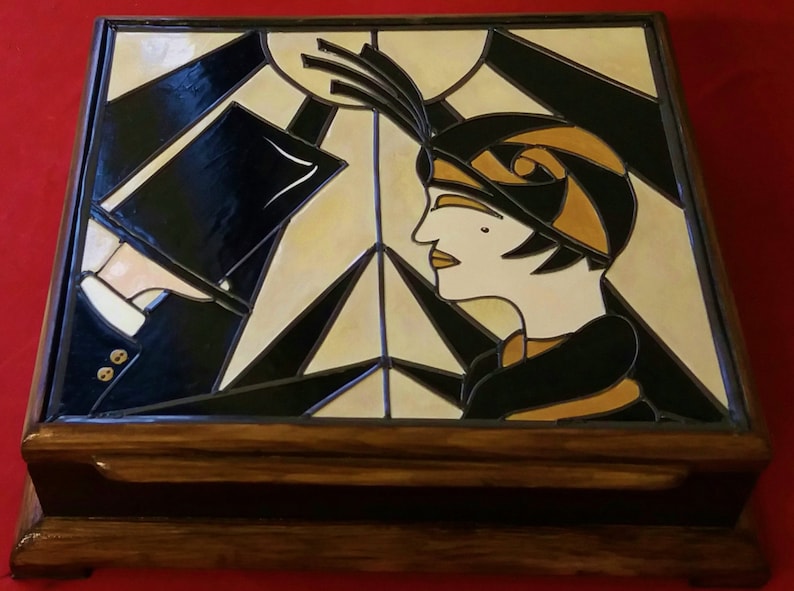 Art Deco Style Jewellery Box Etsy UK