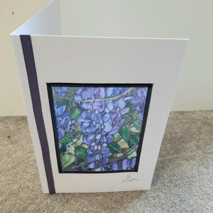 Fabric print/stained glass effect card.