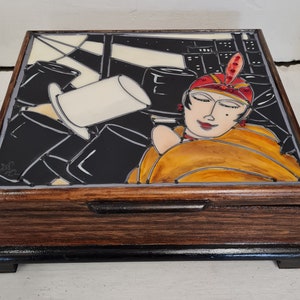 Art Deco style jewellery box
