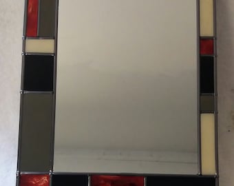 30 x 50 cm Piet Mondrian inspired mirror.