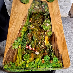 Koi pond coffee table