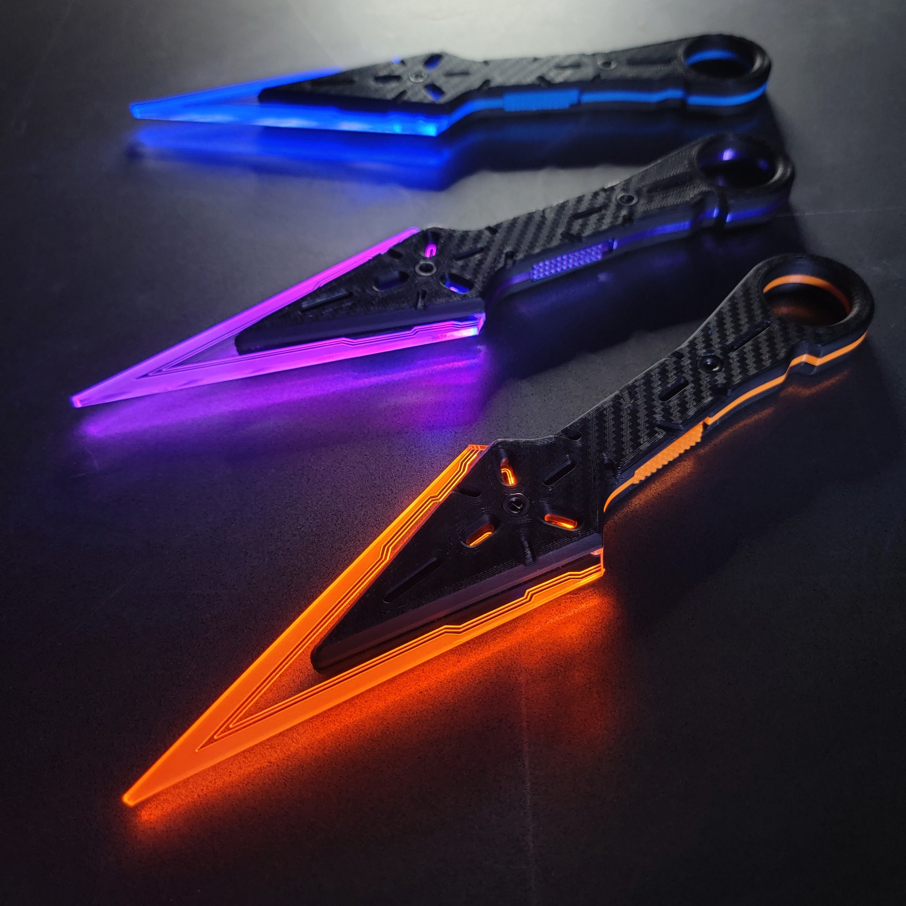 Shiny Kunai - Cyberpunk LED Knife Prop - Etsy