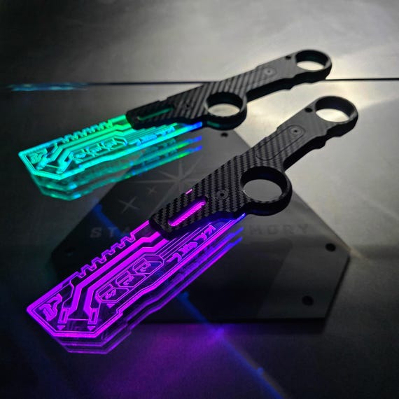 シャイニーナイフMk.7 [データナイフ] - サイバーパンクLEDナイフ