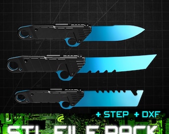 LED Shiny Knife MK5 - 3D Printable STL files
