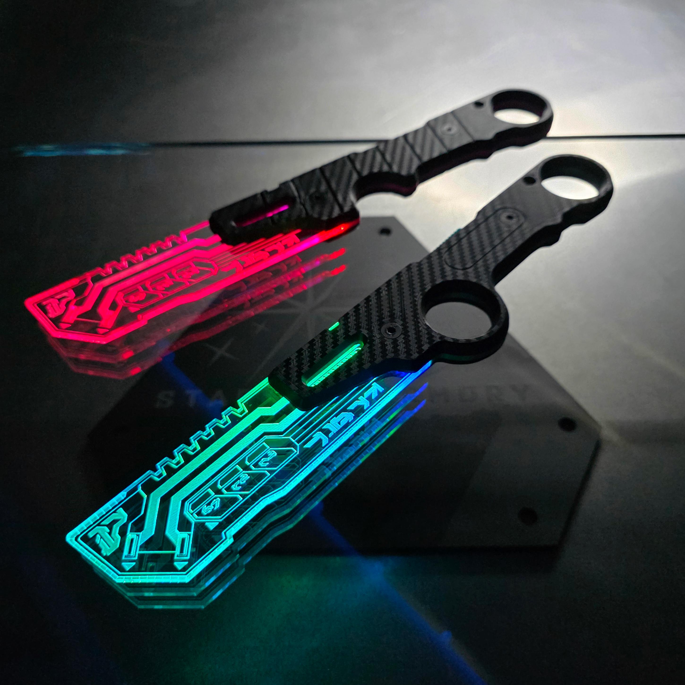 シャイニーナイフMk.7 [データナイフ] - サイバーパンクLEDナイフ