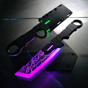 Shiny Knife Mk.7 [Tanto - Raiden] - cyberpunk LED knife prop