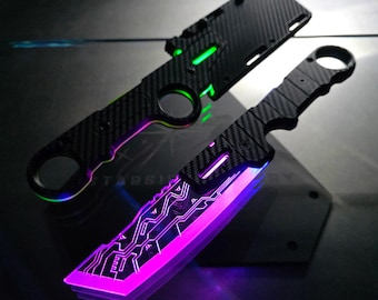 Shiny Knife Mk.7 [Tanto - Raiden] - cyberpunk LED knife prop