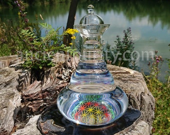 CARAFE Aladdin 1.3L Rainbow/Happy Flower of Life | Sacred Geometry | Structure Re-Crystallise Energise Water | Swiss Made | Nature's Design