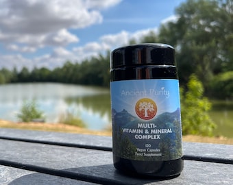 Multivitaminas e Minerais | Alimento Biodinâmico Biodisponível com Probióticos e Coenzima Q10 - 120 Cápsulas