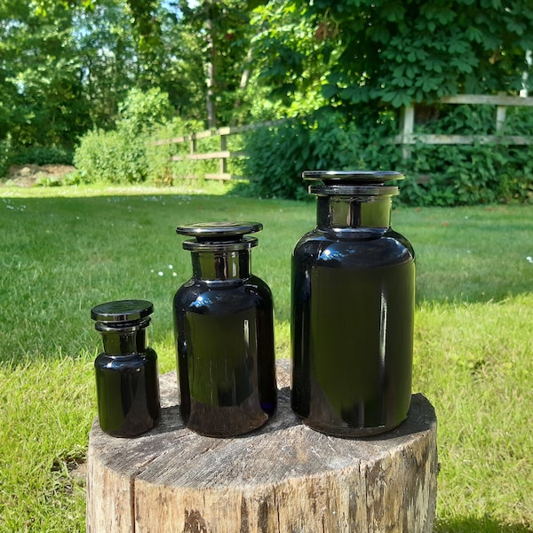 Apothecary Jar - Miron Glass (Dark Violet) - 500 ml/250 ml/50 ml - Ultimate Storage