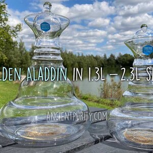 CARAFE Aladdin 2.3L Gold Flower of Life Sacred Geometry Structure / Re-Crystallise & Energise Water Swiss Made Nature's Design image 3