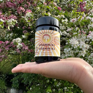 Vegan Vitamin D3 & K2 - 90 Capsules | Lichen Preparation |  Vitamin K2 - MK-7