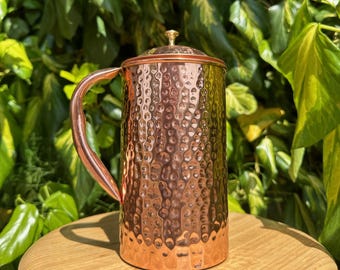 Copper Jug - 1.2L | Make Tamra Jal | Ayurvedic Water Purification | Food Grade Copper 99.9% Pure