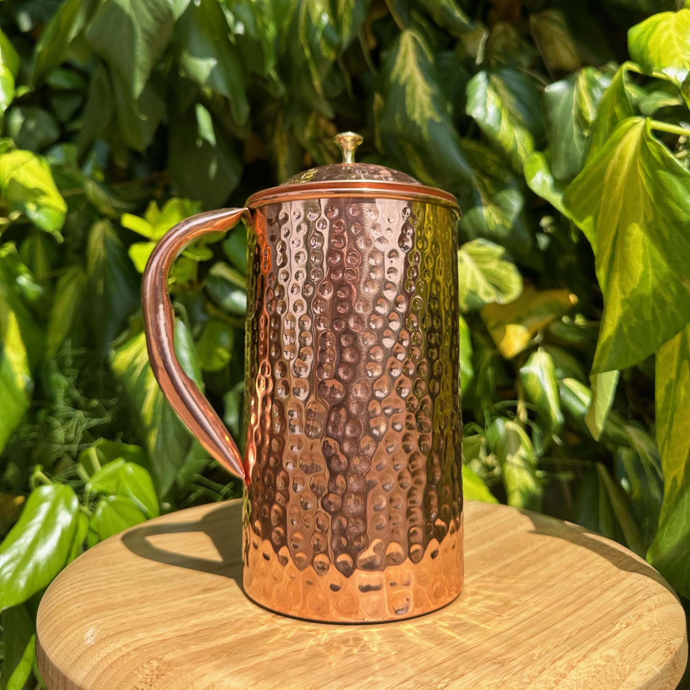 銅製水差し - 1.2L | タムラジャルを作る | アーユルヴェーダ浄水