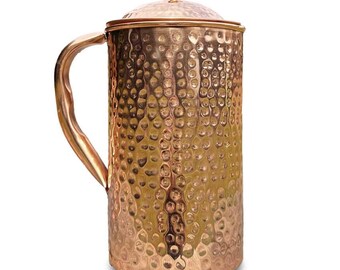 銅製水差し - 1.2L | タムラジャルを作る | アーユルヴェーダ浄水