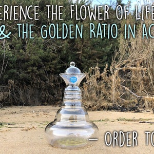 CARAFE Aladdin 2.3L Gold Flower of Life Sacred Geometry Structure / Re-Crystallise & Energise Water Swiss Made Nature's Design image 7