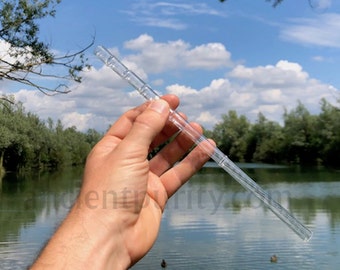 Glass Straw Vortex Energy (Eco) Spiralled Glass Energise Water - Recreates Movement of Spring Water Rising from Earth (Natures Design)