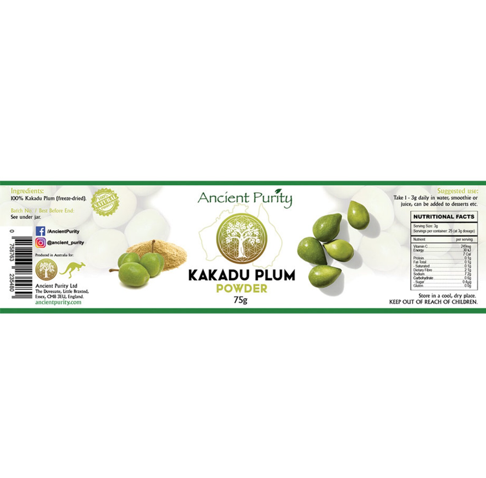 Kakadu Plum Powder 1 Food Source of Vitamin C in the World Etsy