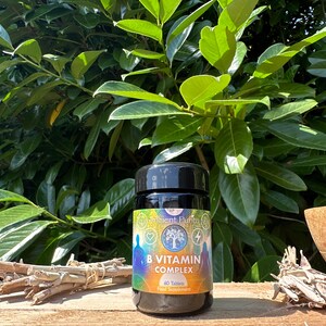 Complejo de vitamina B - 60 comprimidos / Estado nutricional / Vegano - Vitaminas B de efecto rápido a base de alimentos / Suplemento funcional
