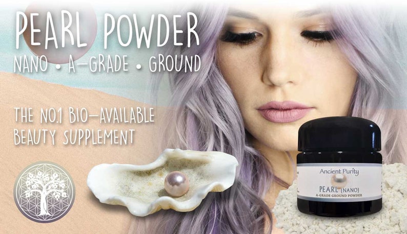 Pearl Powder Nano A Grade 50g 1.76 oz Face & Beauty / Natural Longevity Face Mask Ethically Sourced image 5