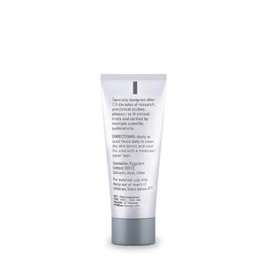 May include: A white tube of cream with a gray cap. The tube has text that reads "Specially designed after 2.5 decades of research..." and lists ingredients like Eggplant Extract and Salicylic Acid. The product is for external use only.