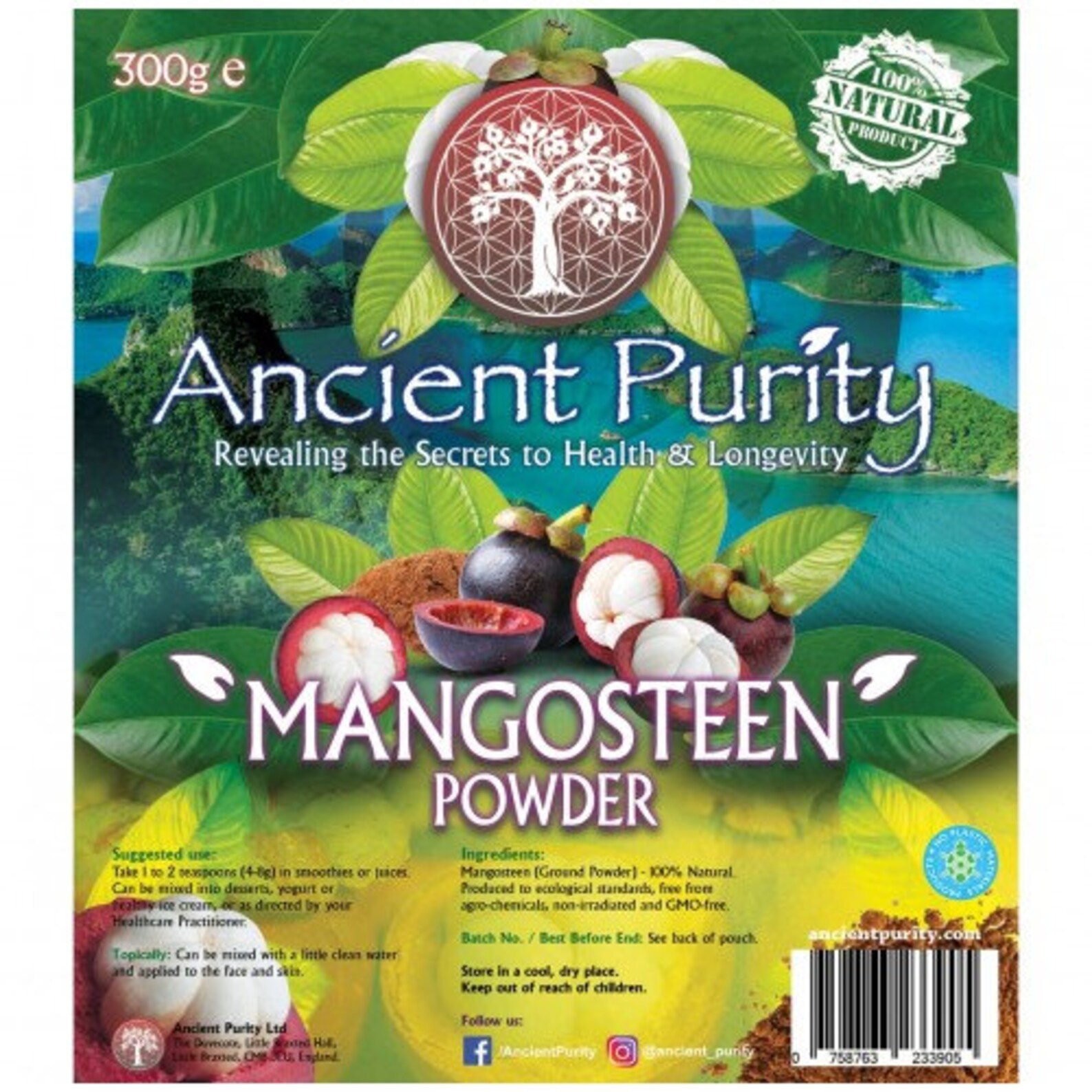 Mangosteen Powder 300g Etsy