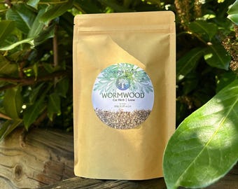 Wormwood -| Whole Herb Tea | USA Grown | Digestive & Parasite Support | Bitter Tonic Loose Cut 150g