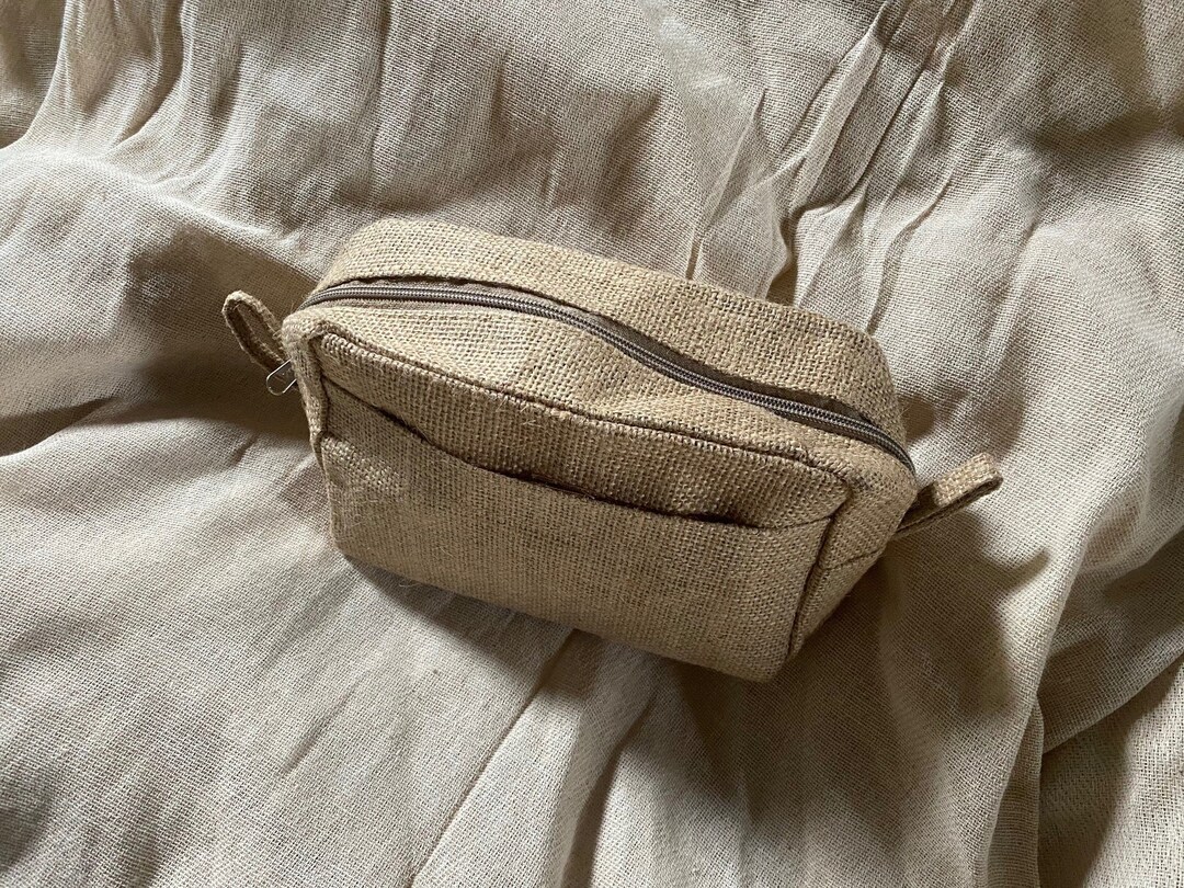 Jute Toiletry Bag Natural Jute Personal Care / Bath Bag Etsy
