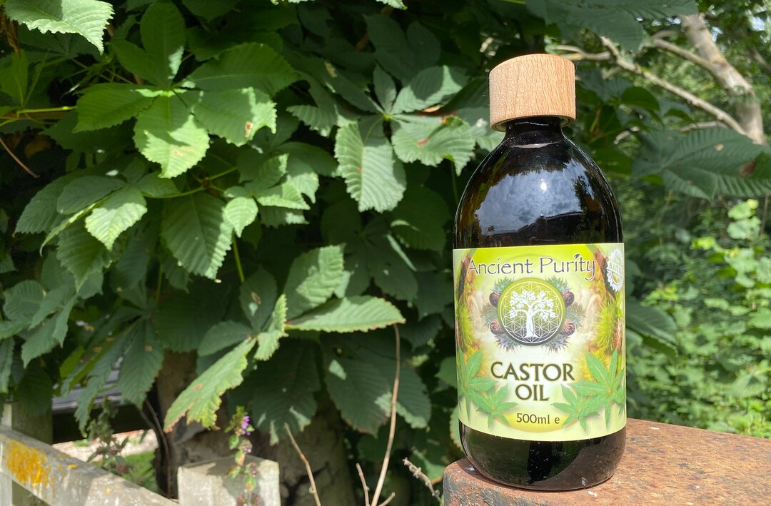Castor Oil 500 Ml wooden Ecolid edgar Cayce Protocol Clean, Single