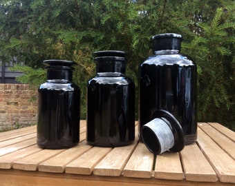 Violet Glass Apothecary Jars