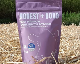 Beef Marrow and Vegetables Bone Broth Powder - 300g (10.58 oz.) Pasture Raised Cattle | Natural & Delicious