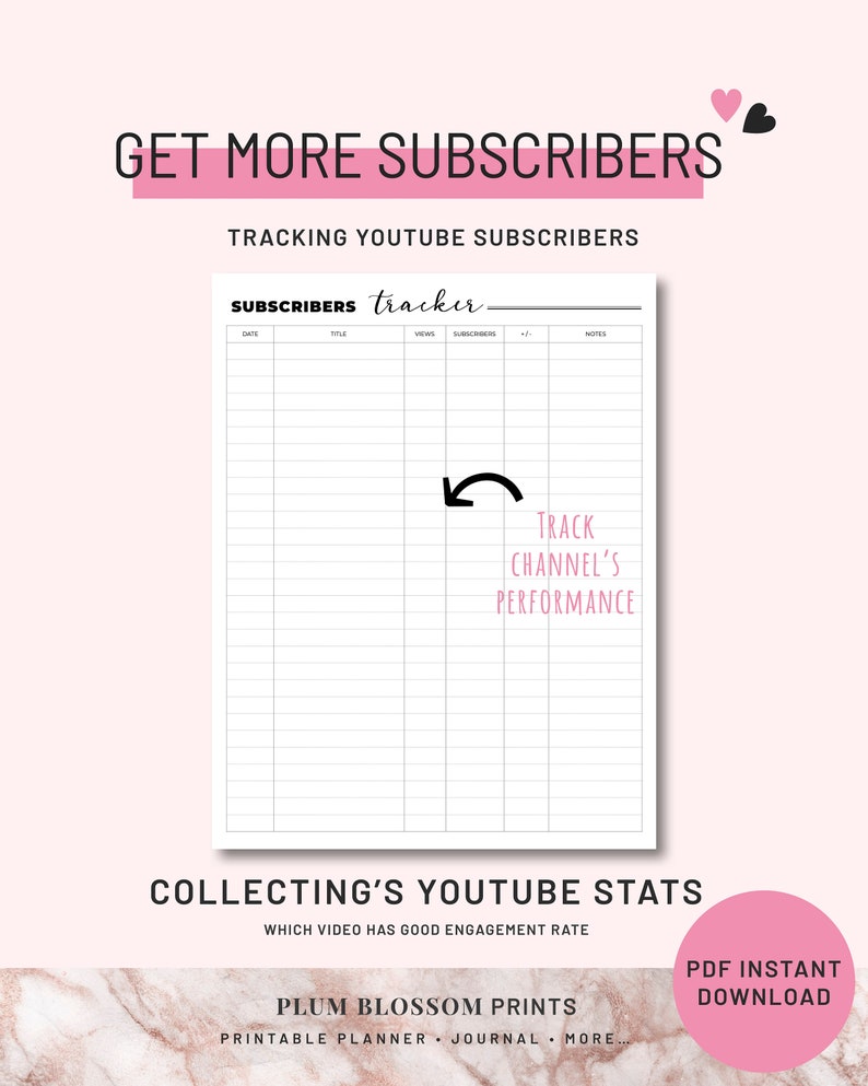 Youtube Vlog Planner, Weekly Content Organizer (Digital Download) image 5