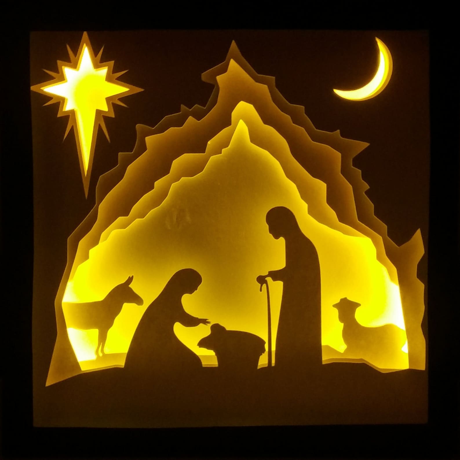 Nativity Shadow Box SVG