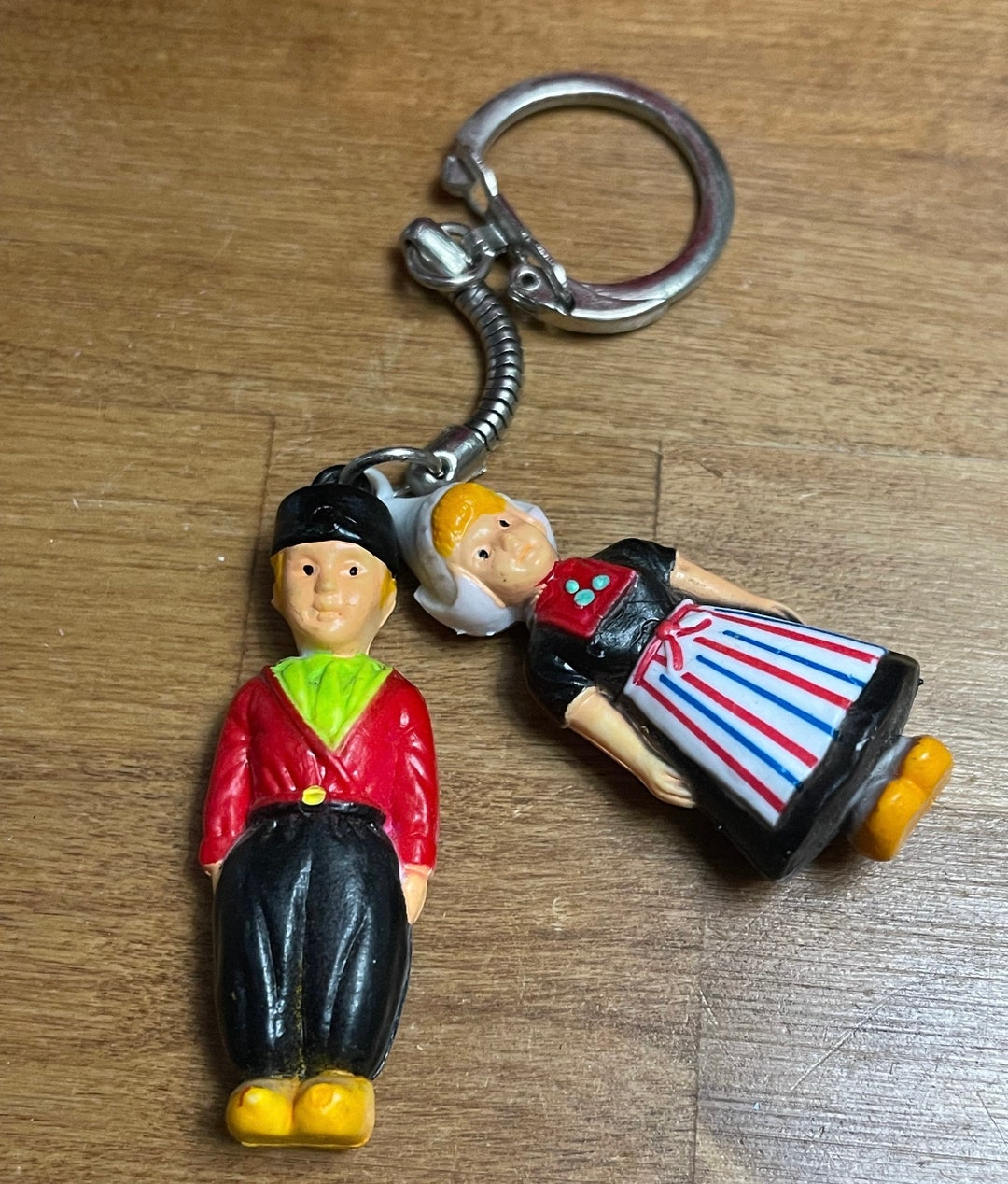 Vintage Holland Dutch Boy and Girl Keychain - Etsy