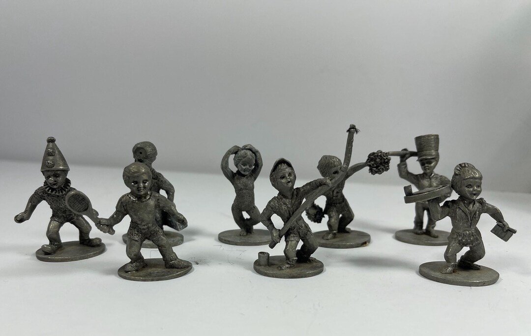 Vintage Pewter 1979 Spoontiques Collection - Eight Different Figures ...