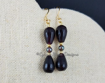 Genuine Garnet Earrings