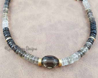 Smoky Quartz Men's Necklace