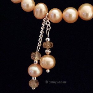 Genuine Pearl & Birthstone Necklace NOVEMBER image 2