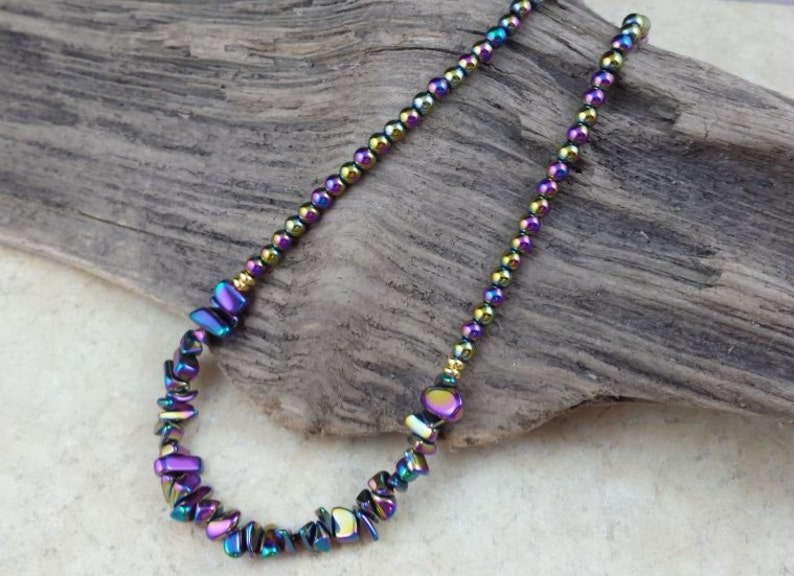 Rainbow Hematite Necklace image 1