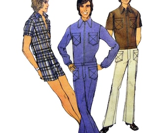 Style 3622 Teen Boys&#39; and Men&#39;s Jacket, Hipster Trousers and Shorts Partially Uncut Sewing Pattern Size 14