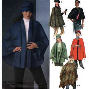 May include: A sewing pattern for a variety of capes and hats. The pattern includes instructions for making a blue cape, a green cape, a red cape, a brown and black cape, and a black cape. The pattern also includes instructions for making a variety of hats.