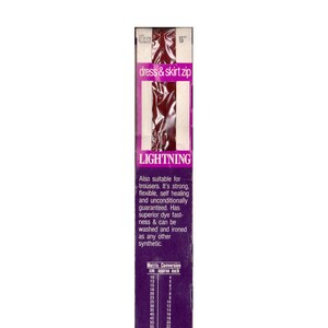Vintage 1970&#39;s Lightning Nylon Paprika Zipper 16&quot; (40 cm) long Unused in Original Packaging, Made in Australia