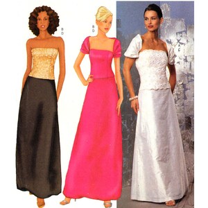 Butterick 6766 Lined Evening Top, Skirt and Shrug, Uncut, Factory Folded, Sewing Pattern Size 12-16