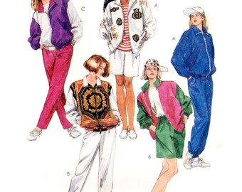 McCall's 6342 Zipper Front Jacket, Shorts and Pants, Uncut, Factory Folded Sewing Pattern Multi Size 8-18