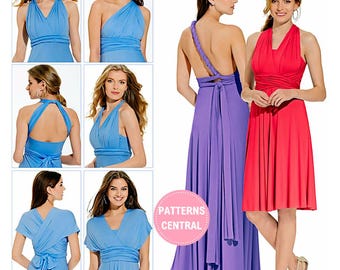 Sewing Pattern: Simplicity 1154 Wrap, Twist and Tie Party Dress in Two Lengths, Uncut, Factory Folded, Bust 29.5-48 (75-122 cm)